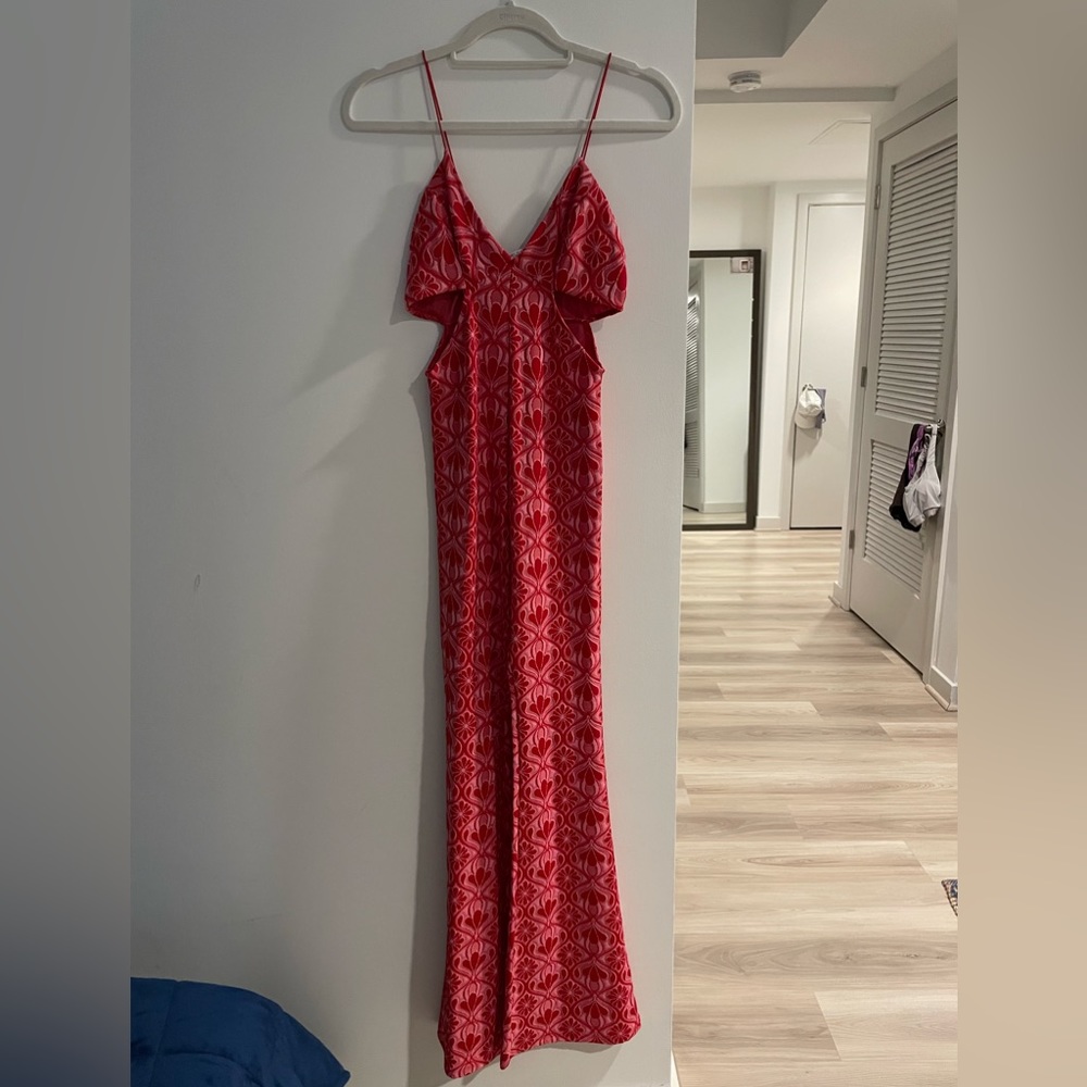 NWT red patterned Zara jumpsuit